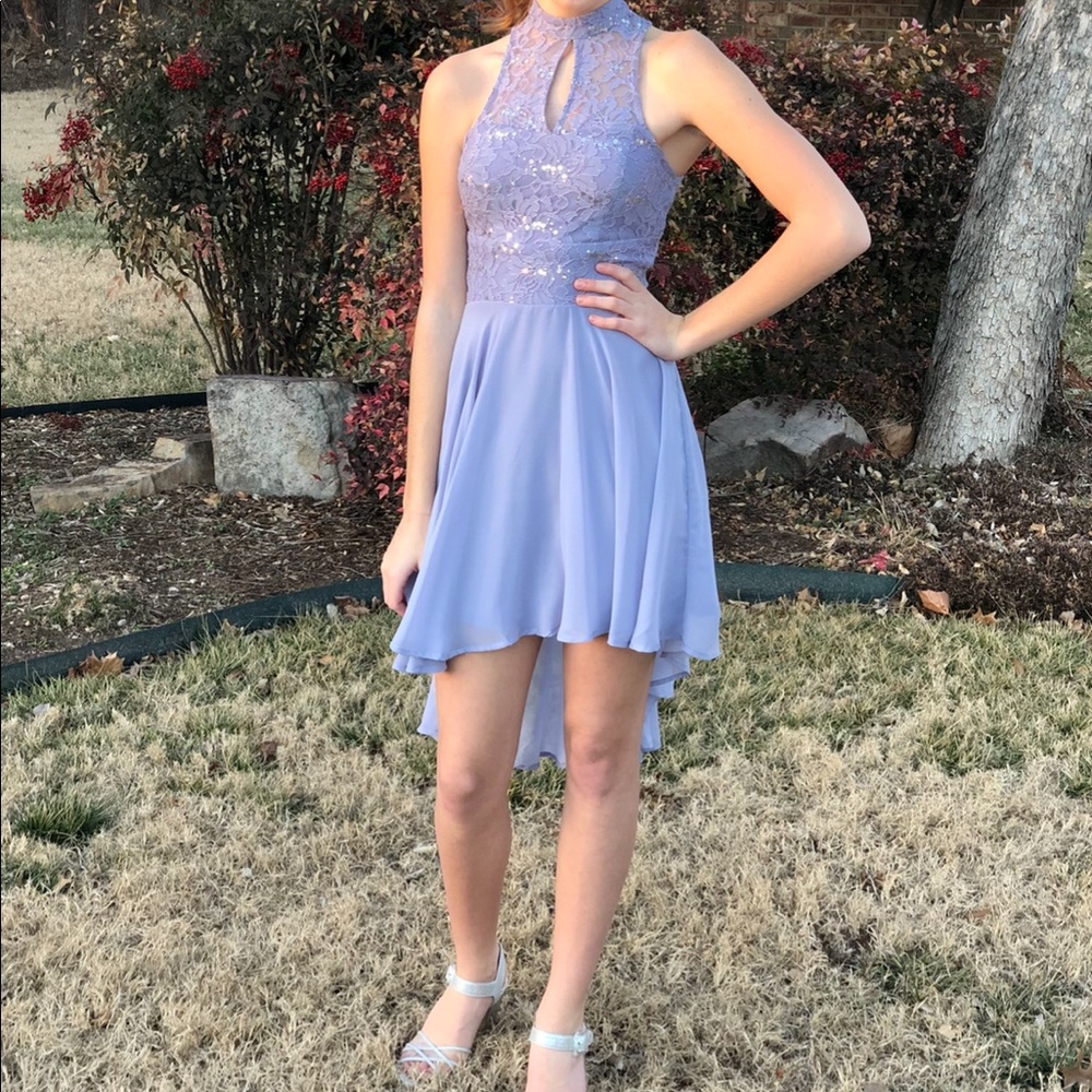 Light Violet high-low Prom Formal Dress, size 3